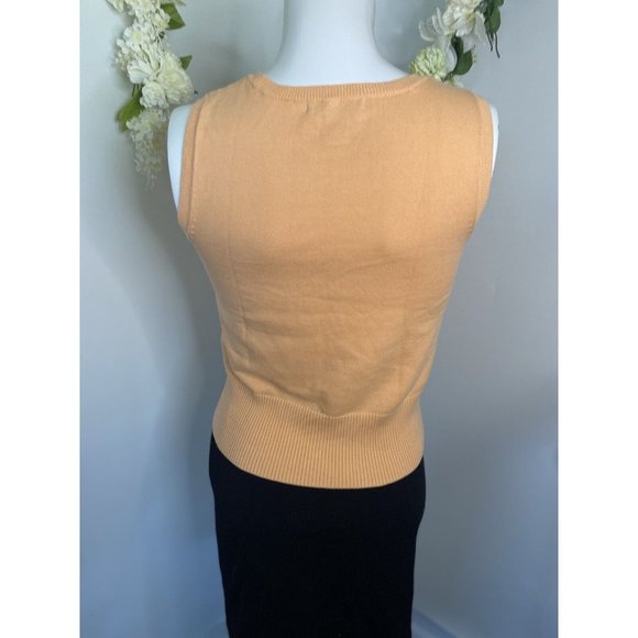 Petite Sophisticate Orange Cotton Spandex Vintage Cardigan Shell Set Size P EUC - Picture 11 of 16